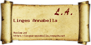 Linges Annabella névjegykártya